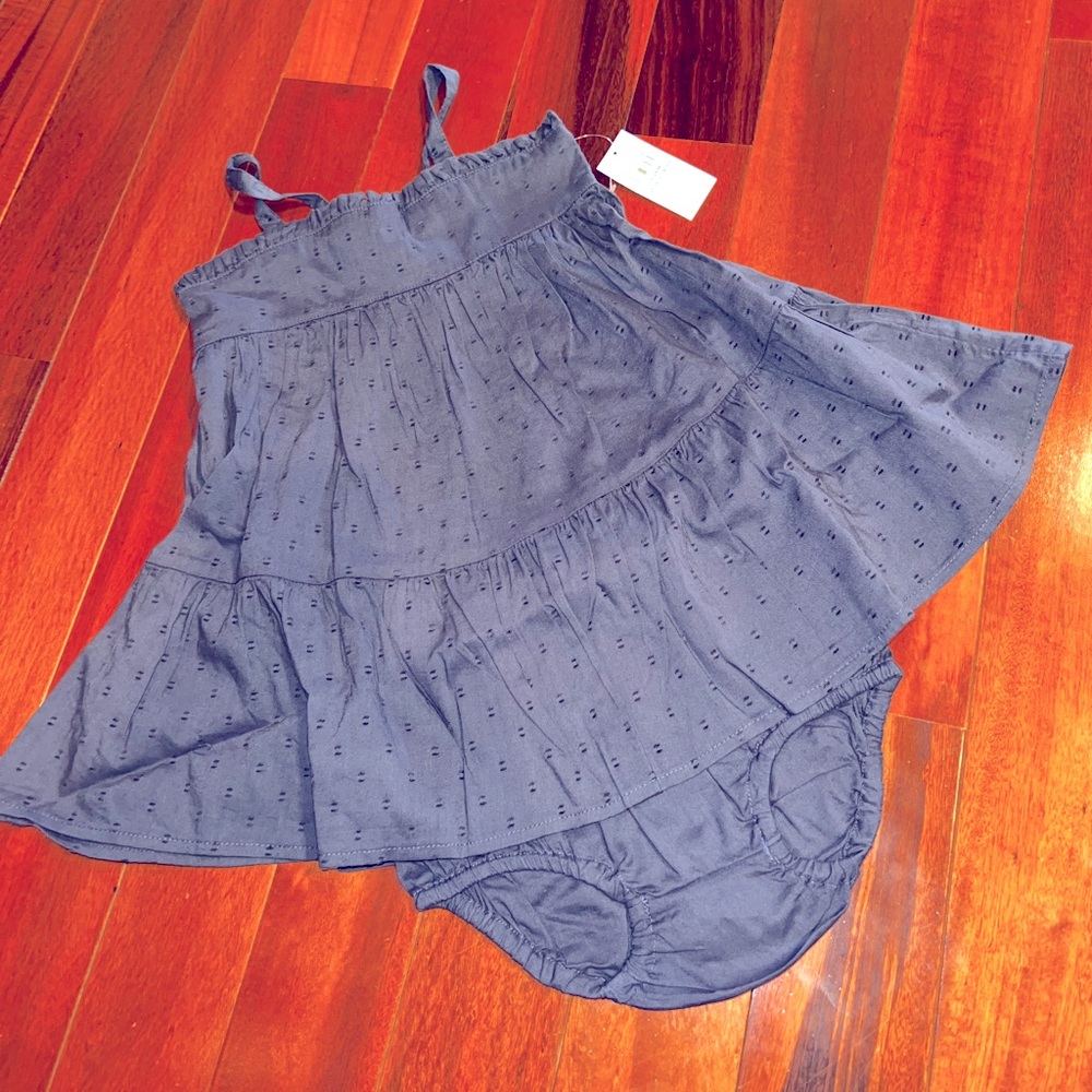 18-24 Month Old Navy Dress with Bloomers/Diaper Cover